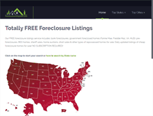 Tablet Screenshot of foreclosurelistingsusa.com